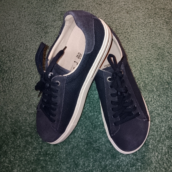 New Berkinstock Women's Blue Suede Sneakers - Picture 8 of 8